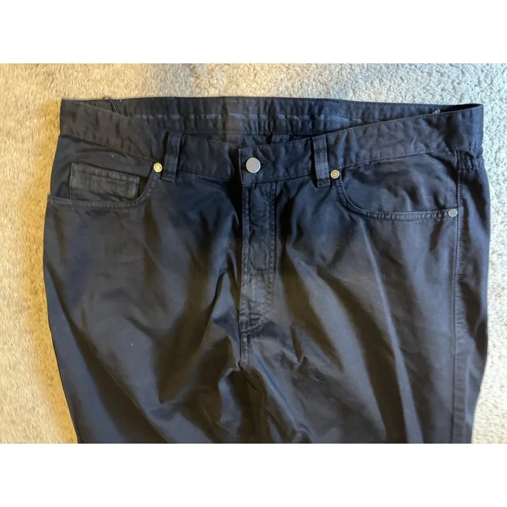 Ermenegildo Zegna Men's Black Stretch Straight Leg Jeans US 40 IT 56 NEW